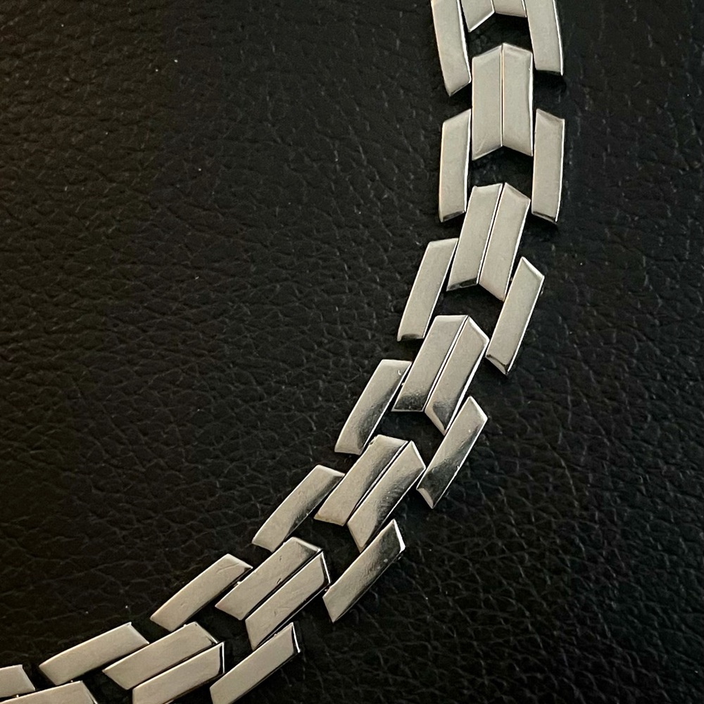 Vintage .925 Sterling Silver One of a Kind Rectangular multi link Arrow bracelet